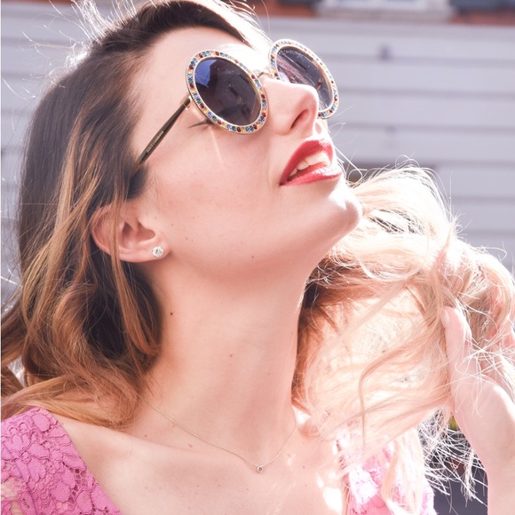 DOLCE & GABBANA ROUND SUNGLASSES - Picture 2 of 16